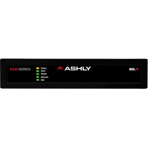 Ashly FXD60.4 Multipurpose Installation Network Amplifier with Dante (1 RU, 1/2 Rack)