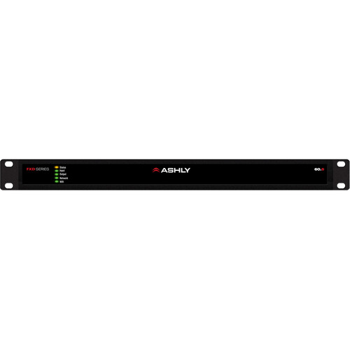 Ashly FXD60.8 Multipurpose Installation Network Amplifier with Dante (1 RU, 1/2 Rack)