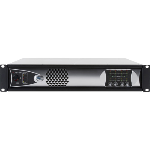 Ashly 4-Channel 1000W Network-Enabled Power Amplifier with OPDAC4 and OPDante Cards (Low-Z)