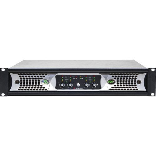 Ashly nX Series NX8004 4-Channel 800W Power Amplifier with Programmable Outputs