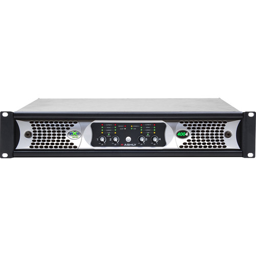 Ashly nXp400 4-Channel Multi-Mode Network Power Amplifier with Protea DSP Software Suite, AES3 Inputs, & Dante Digital Interface