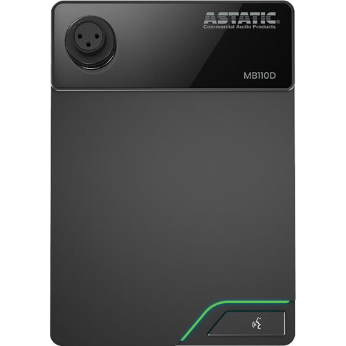 Astatic MB110D Wired Desktop Base with Talk/Mute, LED & Dante for Gooseneck Microphone