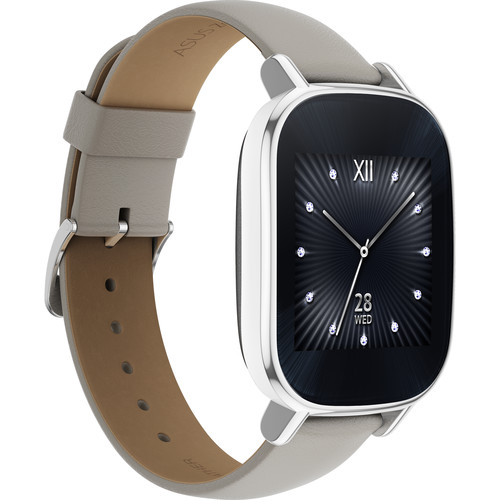 ASUS ZenWatch 2 Android Wear Smartwatch (Silver Casing/Beige Leather Band)