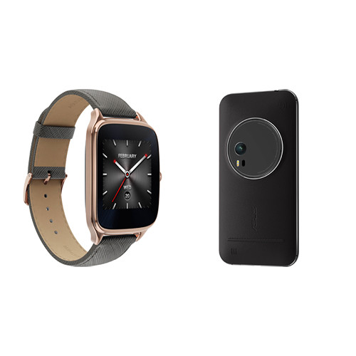 ASUS Black ZenFone Zoom ZX551ML 64GB Smartphone Kit with Rose Gold ZenWatch 2 (Unlocked)
