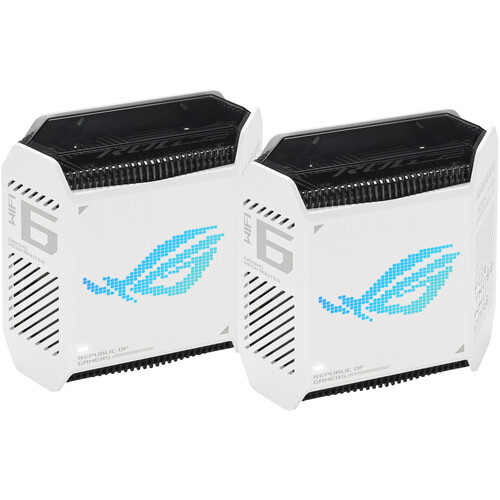 ASUS Republic of Gamers Rapture GT6 AX10000 Wireless Tri-Band Gigabit Mesh Wi-Fi System (2-Pack, Moonlight White)