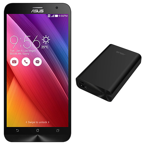 ASUS Osmium Black ZenFone 2 ZE551ML 16GB Smartphone Kit with Black Battery Pack (Unlocked)