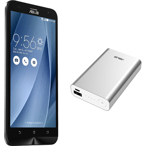 ASUS Silver ZenFone 2 Laser ZE551KL 16GB Smartphone Kit with Silver Battery Pack (Unlocked)
