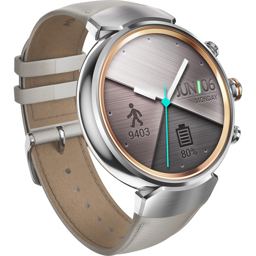 ASUS ZenWatch 3 Smartwatch (Silver Casing/Beige Leather Band)