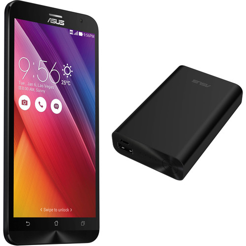 ASUS Osmium Black ZenFone 2 ZE551ML 64GB Smartphone Kit with Black Battery Pack (Unlocked)