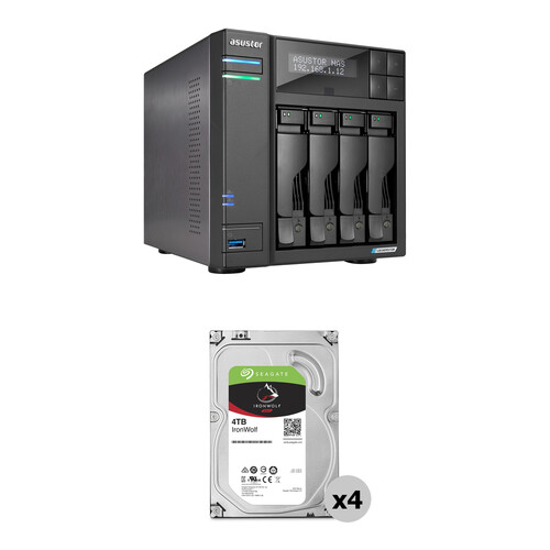 Asustor 16TB Lockerstor 4 Gen2+ 4-Bay NAS Enclosure Kit (4 x 4TB)