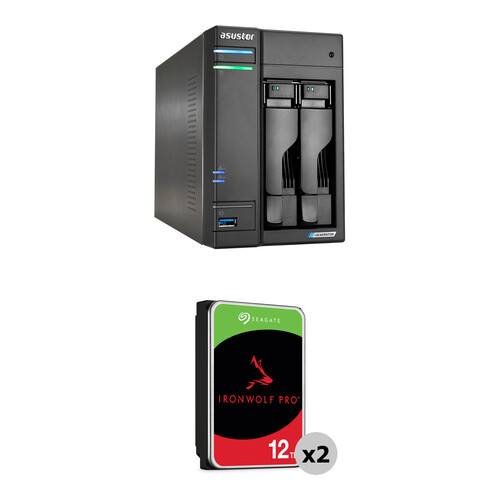 Asustor 24TB Lockerstor 2 Gen2+ 2-Bay NAS Enclosure Kit (2 x 12TB)