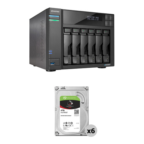 Asustor 24TB Lockerstor 6 Gen2 6-Bay NAS Enclosure Kit (6 x 4TB)