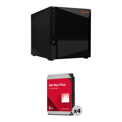 Asustor 32TB AS5404T 4-Bay NAS Enclosure Kit (4 x 8TB)