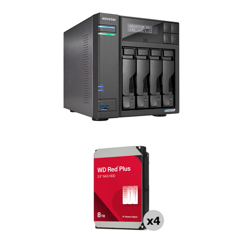 Asustor 32TB Lockerstor 4 Gen2+ 4-Bay NAS Enclosure Kit (4 x 8TB)