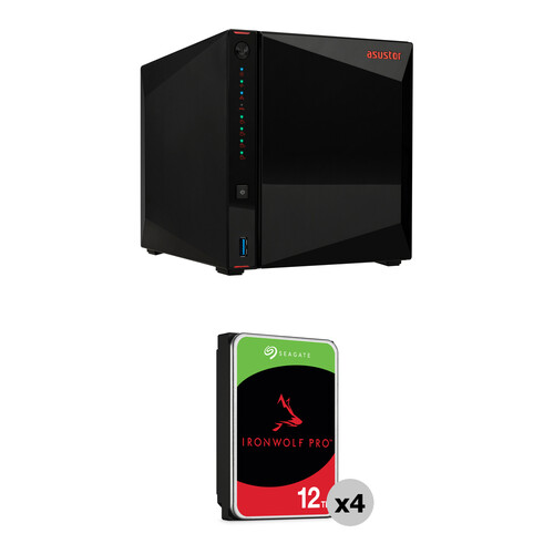 Asustor 48TB AS5404T 4-Bay NAS Enclosure Kit (4 x 12TB)