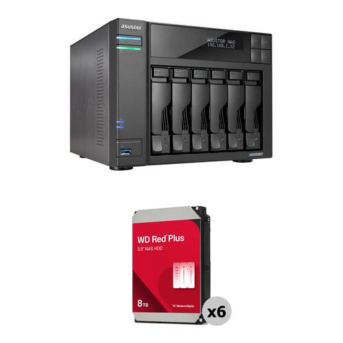 Asustor 48TB Lockerstor 6 Gen2 6-Bay NAS Enclosure Kit (6 x 8TB)
