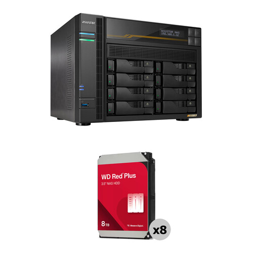 Asustor 64TB Lockerstor 8 Gen3 8-Bay NAS Enclosure Kit (8 x 8TB)