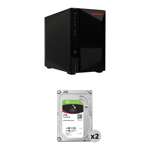 Asustor 8TB AS5402T 2-Bay NAS Enclosure Kit (2 x 4TB)