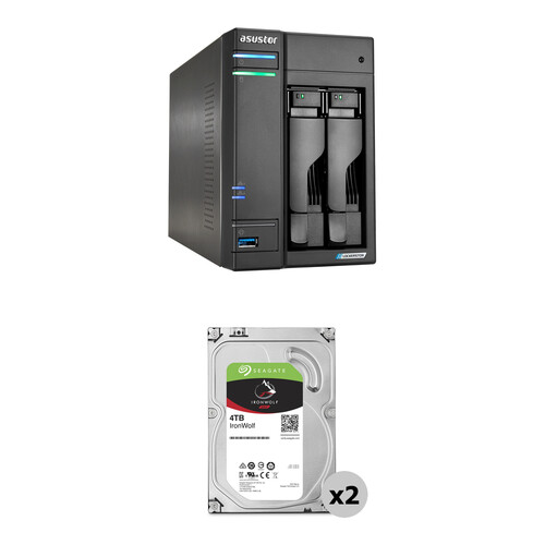 Asustor 8TB Lockerstor 2 Gen2+ 2-Bay NAS Enclosure Kit (2 x 4TB)