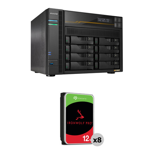 Asustor 96TB Lockerstor 8 Gen3 8-Bay NAS Enclosure Kit (8 x 12TB)