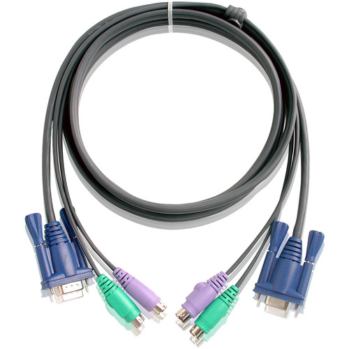 ATEN 2L5002P Slim HDB, PS/2 KVM Cable (6 ft)