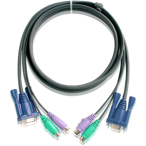 ATEN 2L5003P Slim HDB, PS/2 KVM Cable (10 ft)