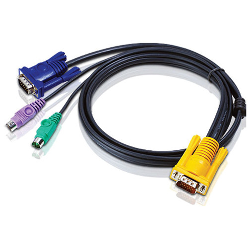 ATEN 2L-5203P SPHD15 to VGA and PS/2 KVM Cable (10')