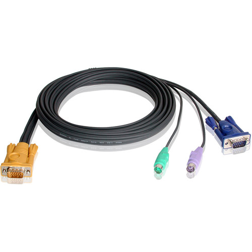 ATEN 2L-5206P SPHD15 to VGA and PS/2 KVM Cable (20')