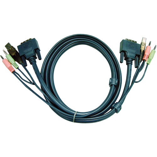 ATEN 2L-7D03UD USB DVI-D Dual Link KVM Cable (16')