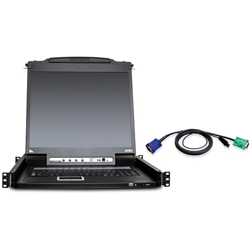 ATEN Aten CL5716MUKIT 16-Port 17" Single Rail LCD KVM Console Bundle