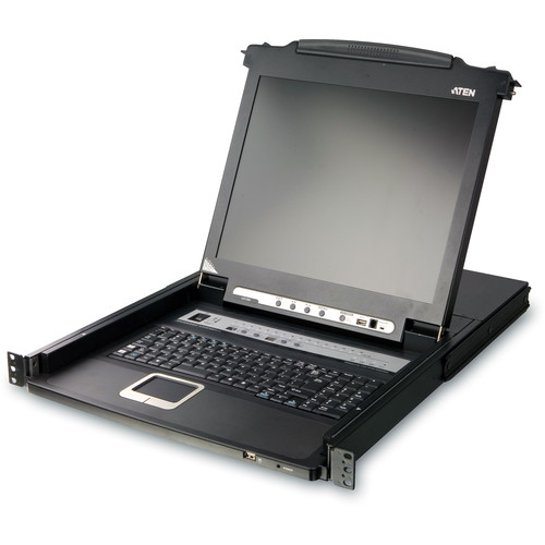 ATEN CL5716M 17" 16-Port Single Rail LCD KVM Console