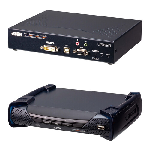 ATEN DVI-I Single-Display KVM over IP Transmitter/Receiver Kit