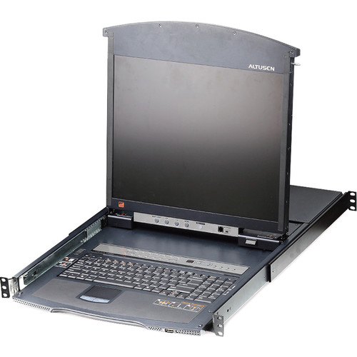 ATEN KL1516AIMUKIT 16-Port Cat 5 Dual Rail 17" LCD KVM Switch Kit