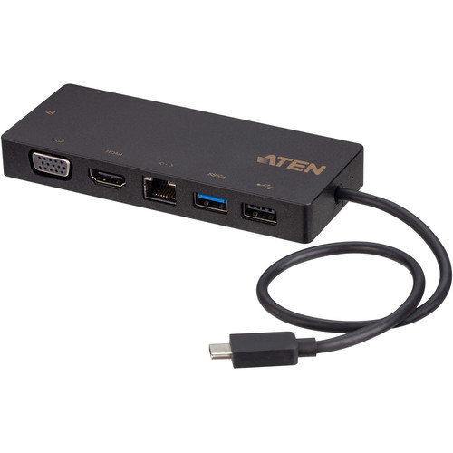 ATEN 5-In-1 USB Type-C Multiport Mini Dock with Power Pass-Through