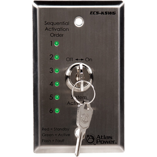 AtlasIED ECS-KSW6 Remote Control Panel for ECS-6RM