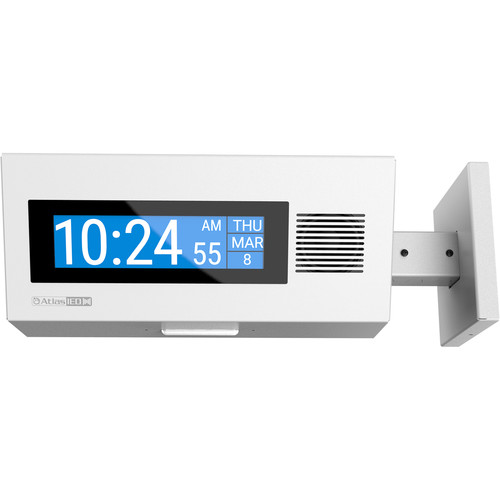 AtlasIED PoE+ Dual Sided Wall or Ceiling Surface Mount LCD Display with Speakers