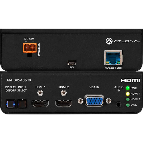Atlona Three-Input HDMI/VGA Switcher & HDBaseT Transmitter with PoE