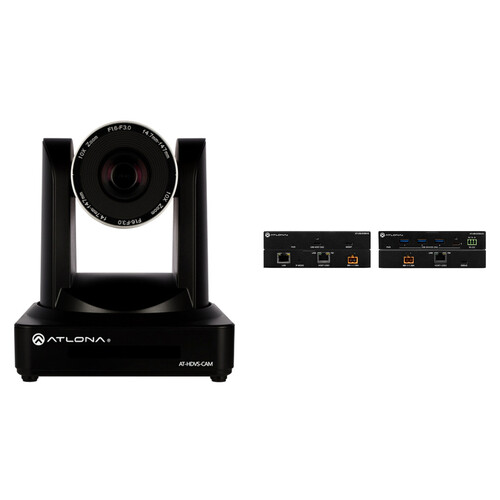Atlona AT-HDVS-CAM USB PTZ Camera with USB Extender Kit (Black)