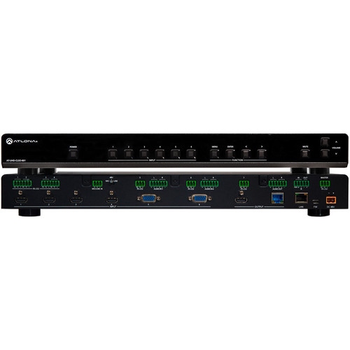 Atlona 4K/UHD 6-Input Multi-Format Switcher with Mirrored HDMI/HDBaseT/PoE/Auto-Switching