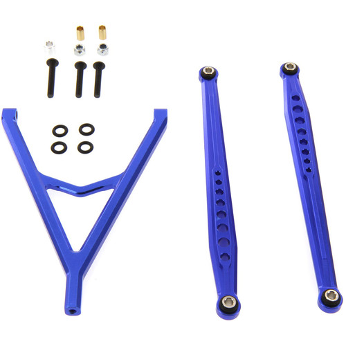 Atomik RC Aluminum Alloy Front Link Set Hop-Up for Axial SCX10 (Blue)