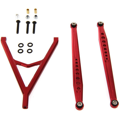 Atomik RC Aluminum Alloy Front Link Set Hop-Up for Axial SCX10 (Red)