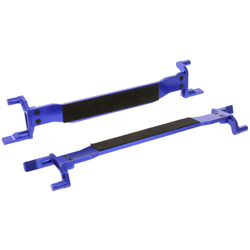 Atomik RC Traxxas X-Maxx Alloy Battery Hold Down (Set of 2, Blue)