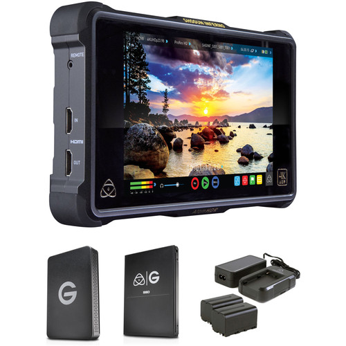 Atomos Shogun Inferno with G-Technology 2TB SSD, Reader, and