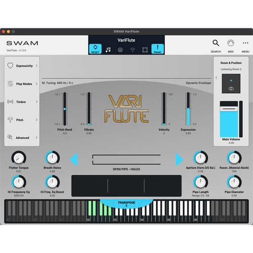 Audio Modeling SWAM VariFlute Virtual Instrument Plug-In