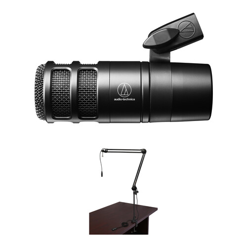 Audio-Technica AT2040 Podcast Microphone Kit with Broadcast Arm