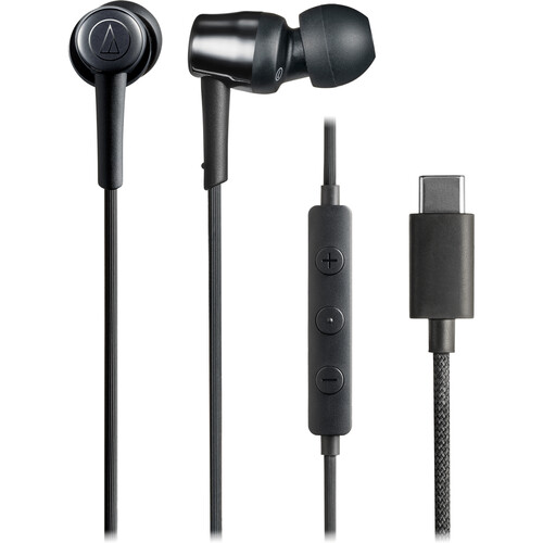 Audio-Technica ATH-CKD30CBK USB-C In-Ear Headphones (Black)