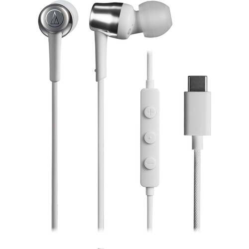 Audio-Technica ATH-CKD30CWH USB-C In-Ear Headphones (White)