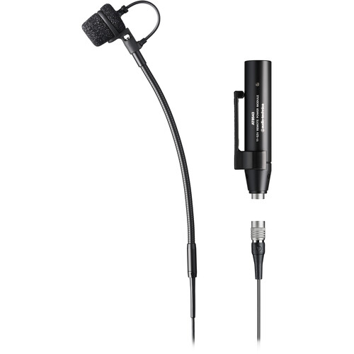 Audio-Technica ATM355VF Clip-On Cardioid Condenser Instrument Microphone with Power Module for Wireless & Wired (cW-Style & XLR Connectors)