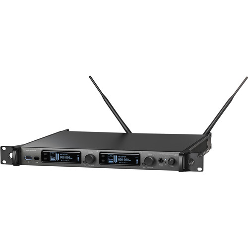 Audio-Technica ATW-R5220DANDF1 5000 Series Third Generation Dual Wireless Receiver with Dante Output (DF1: 470 to 608 MHz and 653 to 663 MHz)