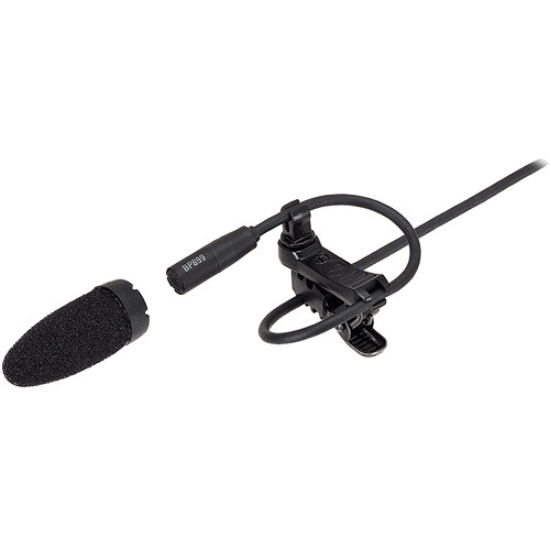 Audio-Technica BP899cT4 Subminiature Omnidirectional Lavalier Microphone (Black, TA4F Connector)